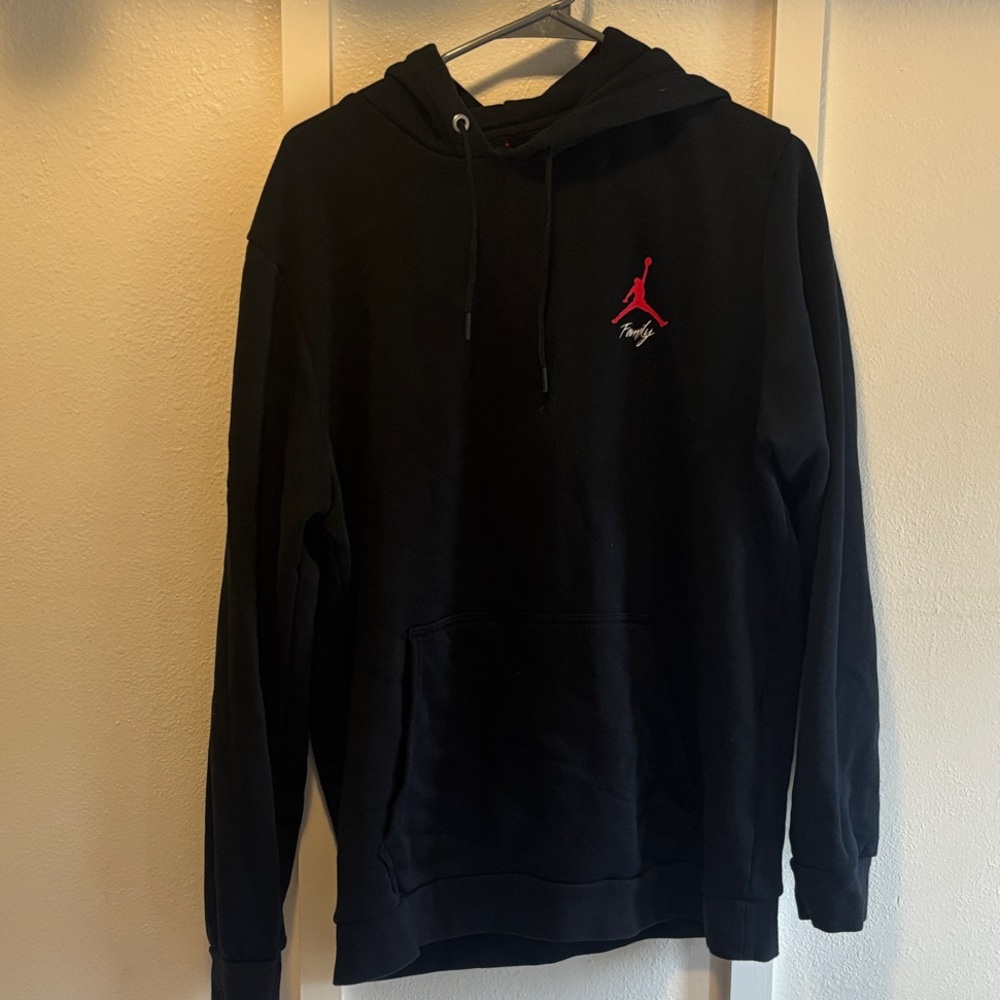 Jordan Black and Red Logo Hoodie